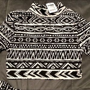 Charlotte Russe Turtle Neck Crop Top